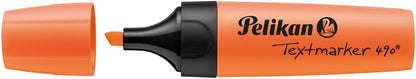 Pelikan 814119 Highlighter 490 Fluorescent Orange Pack of 10 in Folding Box