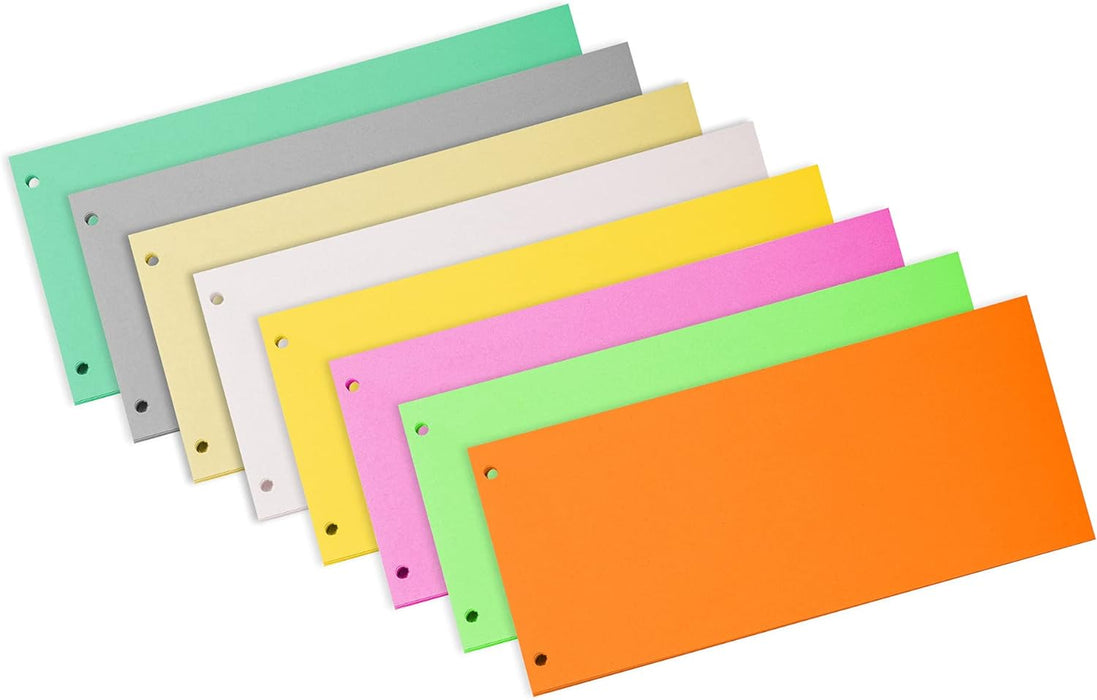 Exacompta - Ref 13345B - Bristol Card Punched Dividers (Pack of 100) - 105 x 240mm, 180gsm Paper, 2-Hole Punched, Horizontal, Organise A4 Documents - Green Colour