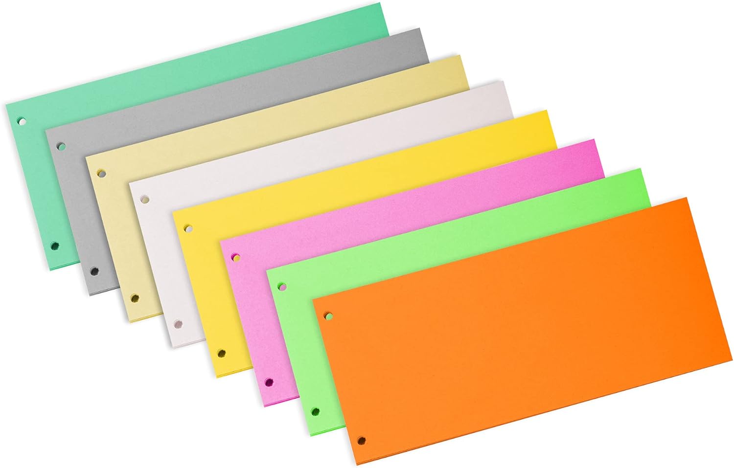Exacompta - Ref 13385B - Bristol Card Punched Dividers (Pack of 100) - 105 x 240mm, 180gsm Paper, 2-Hole Punched, Horizontal, Organise A4 Documents - Grey Colour