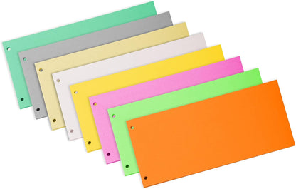 Exacompta - Ref 13385B - Bristol Card Punched Dividers (Pack of 100) - 105 x 240mm, 180gsm Paper, 2-Hole Punched, Horizontal, Organise A4 Documents - Grey Colour