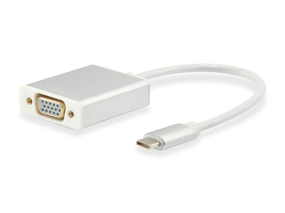 Equip 133451 USB Type C VGA White Cable Interface/Gender Adapter - Cable Interface/Gender Adapter (USB Type C, VGA, Male/Female, 0.15 m, White