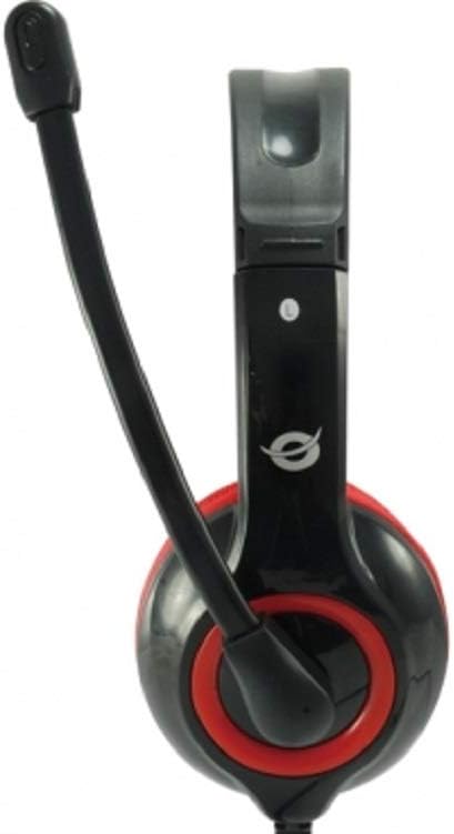 Conceptronic POLONA USB Wired Headset With Microphone - Red