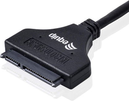 Equip 133471 Adaptador de Cable USB 3.0 A SATA Negro - Adaptador para Cable (USB 3.0 A, SATA, Male Connector/Male Connector, 0,5 m, Negro