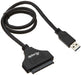 Equip 133471 Adaptador de Cable USB 3.0 A SATA Negro - Adaptador para Cable (USB 3.0 A, SATA, Male Connector/Male Connector, 0,5 m, Negro