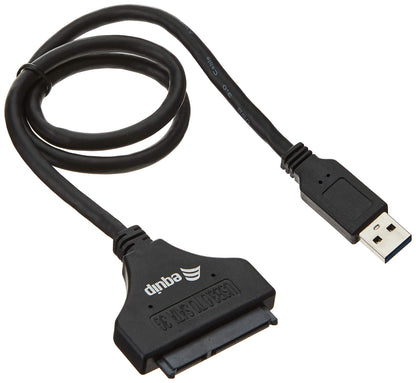 Equip 133471 Adaptador de Cable USB 3.0 A SATA Negro - Adaptador para Cable (USB 3.0 A, SATA, Male Connector/Male Connector, 0,5 m, Negro