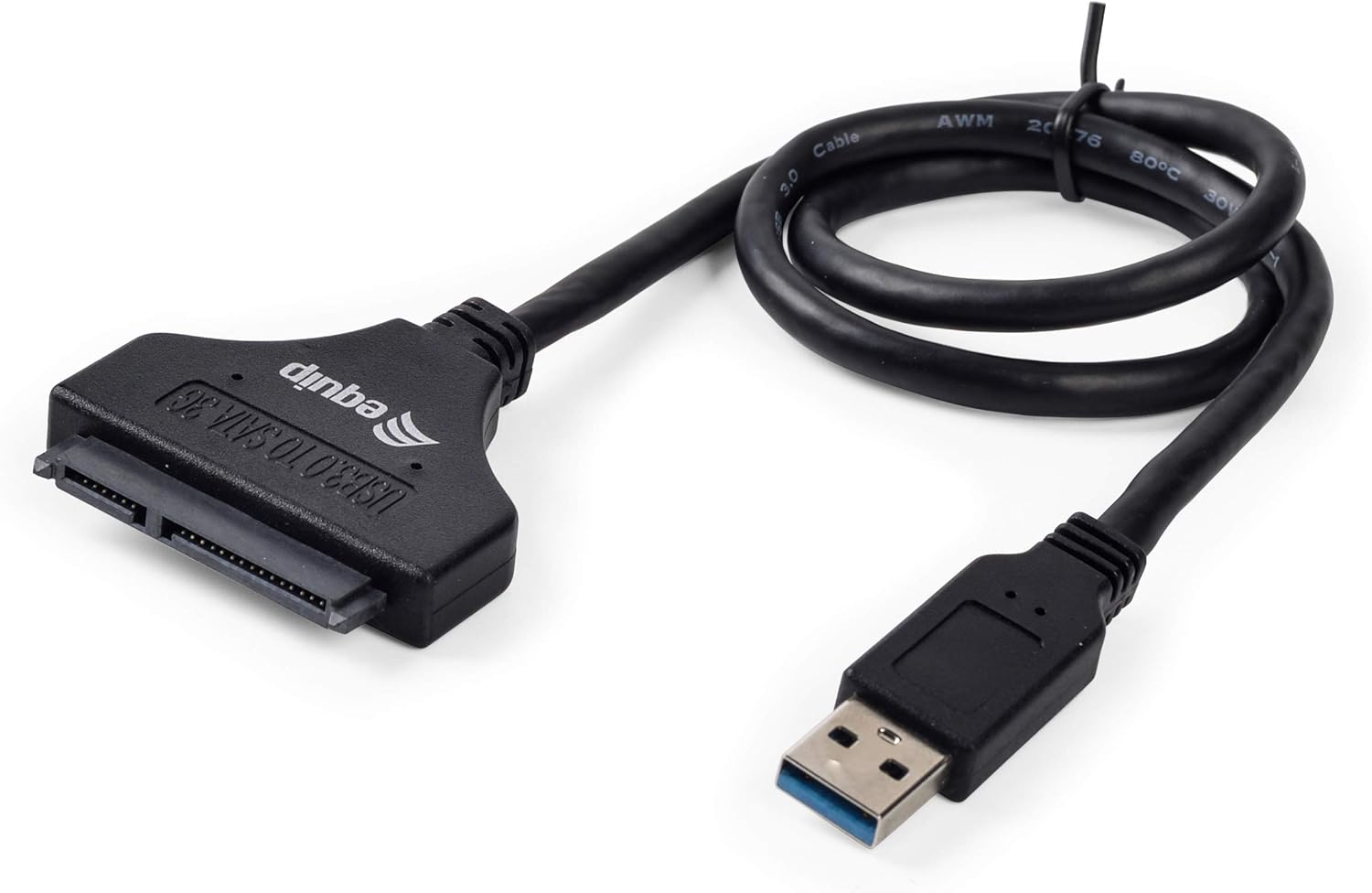 Equip 133471 Adaptador de Cable USB 3.0 A SATA Negro - Adaptador para Cable (USB 3.0 A, SATA, Male Connector/Male Connector, 0,5 m, Negro