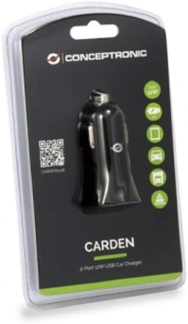 Conceptronic Carden Auto Mobile Phone Chargers 5 V Black