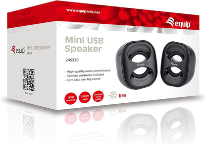 Equip Mini USB speaker, black.