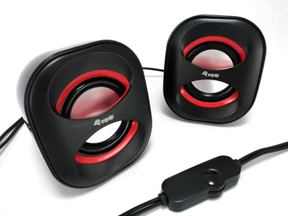 Altavoces Equip Life 2.0 Mini 6w Rms Negro Y Rojo