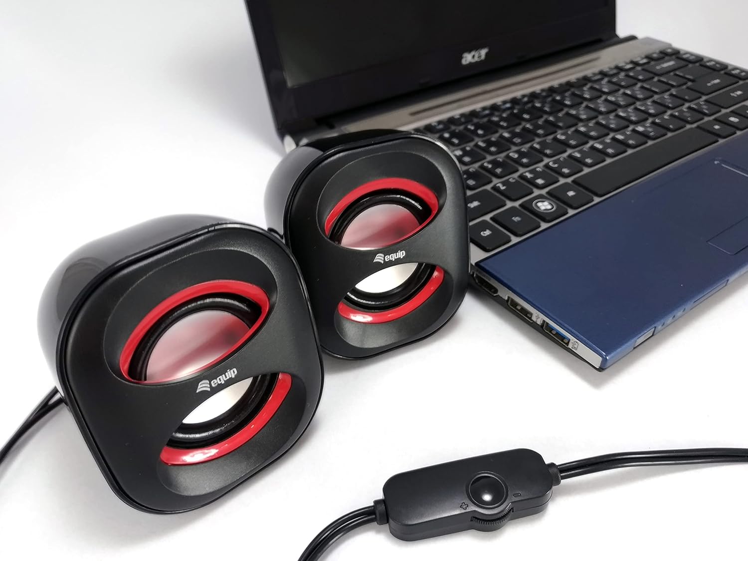 Altavoces Equip Life 2.0 Mini 6w Rms Negro Y Rojo