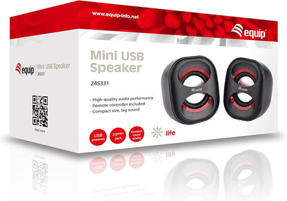 Altavoces Equip Life 2.0 Mini 6w Rms Negro Y Rojo