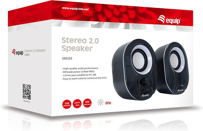 Equip Stereo 2.0 speaker, black/red