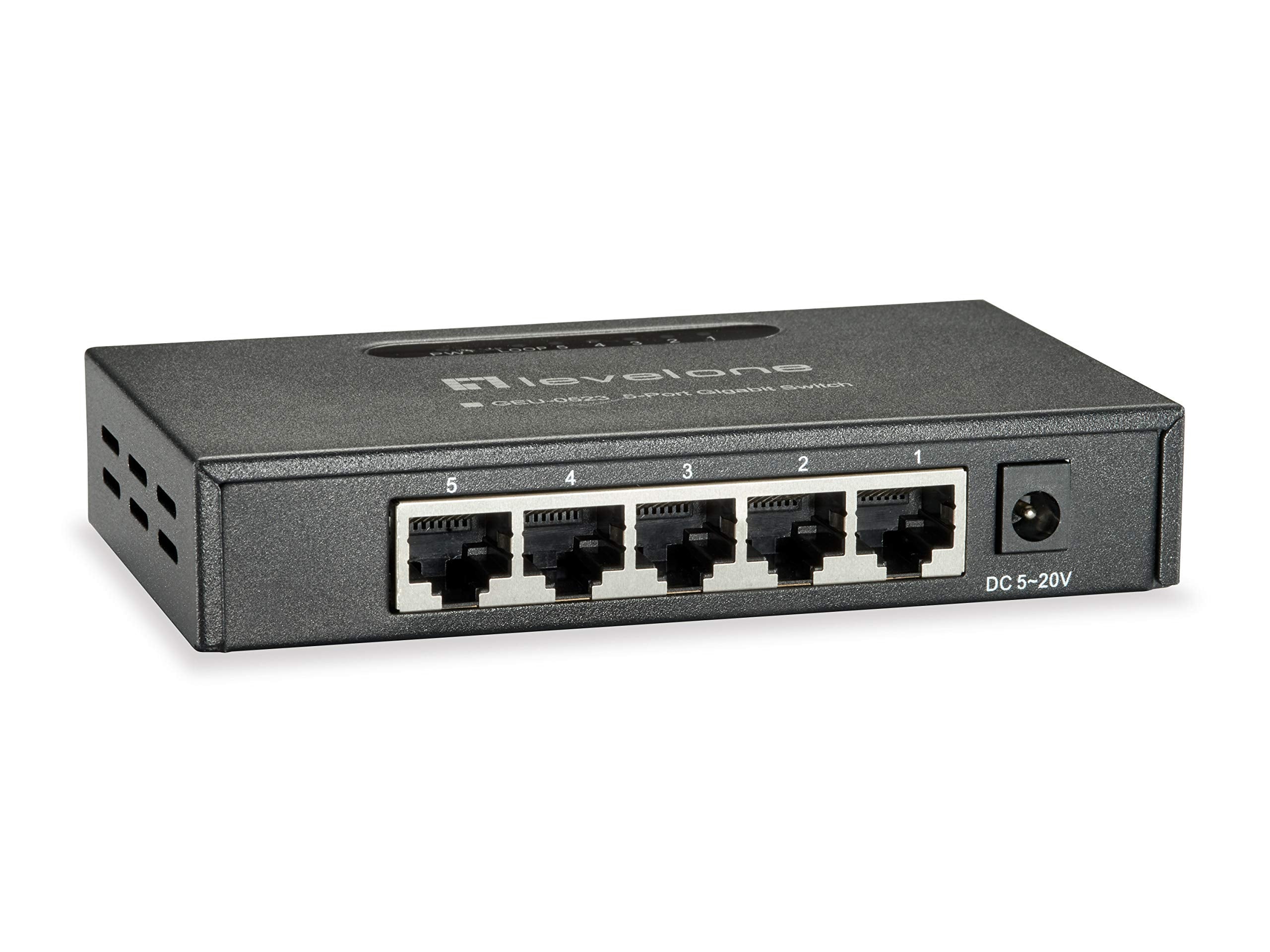 LevelOne GEU-0523 commutateur réseau Non-géré Gigabit Ethernet (10/100/1000) Noir