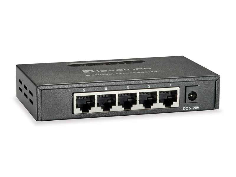 LevelOne GEU-0523 commutateur réseau Non-géré Gigabit Ethernet (10/100/1000) Noir