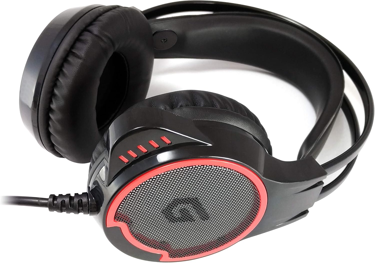 Conceptronic ATHAN01B 7.1-Channel Surround Sound Gaming USB Headset, Black/Red