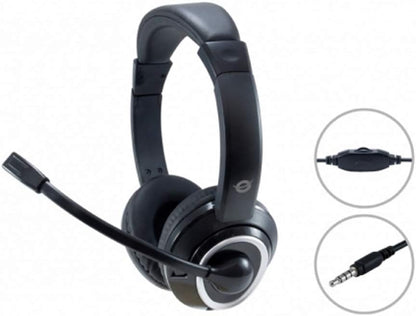 Conceptronic Headset Klinke Kabel,Mikro,Fernb. Stereo sw POLONA02B