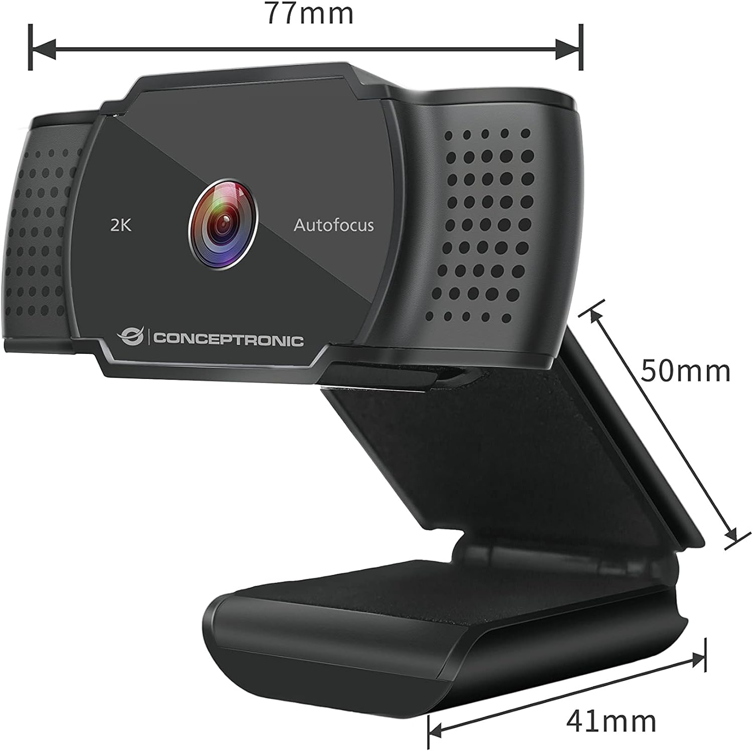 Conceptronic Webcam AMDIS02B 2k Super HD Webcam + Microphone