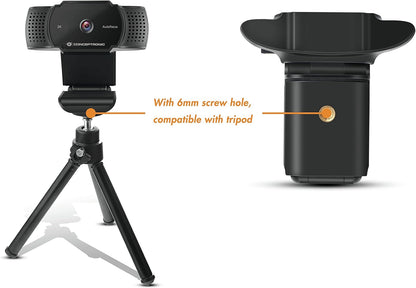 Conceptronic Webcam AMDIS02B 2k Super HD Webcam + Microphone