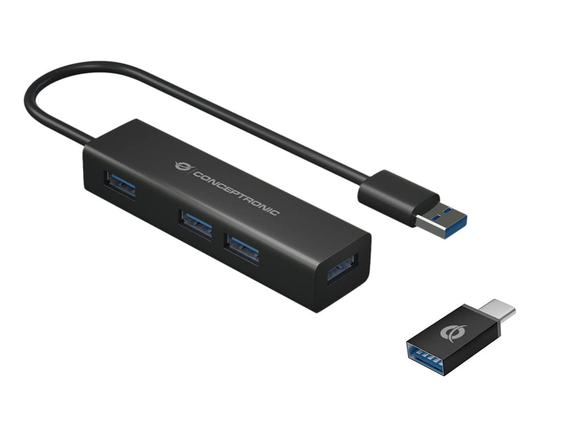 CONCEPTRONIC Conceptronic HUBBIES06B USB 3 2 Gen 1 3 1 Gen 1 Type A 5000 Mbits s Black