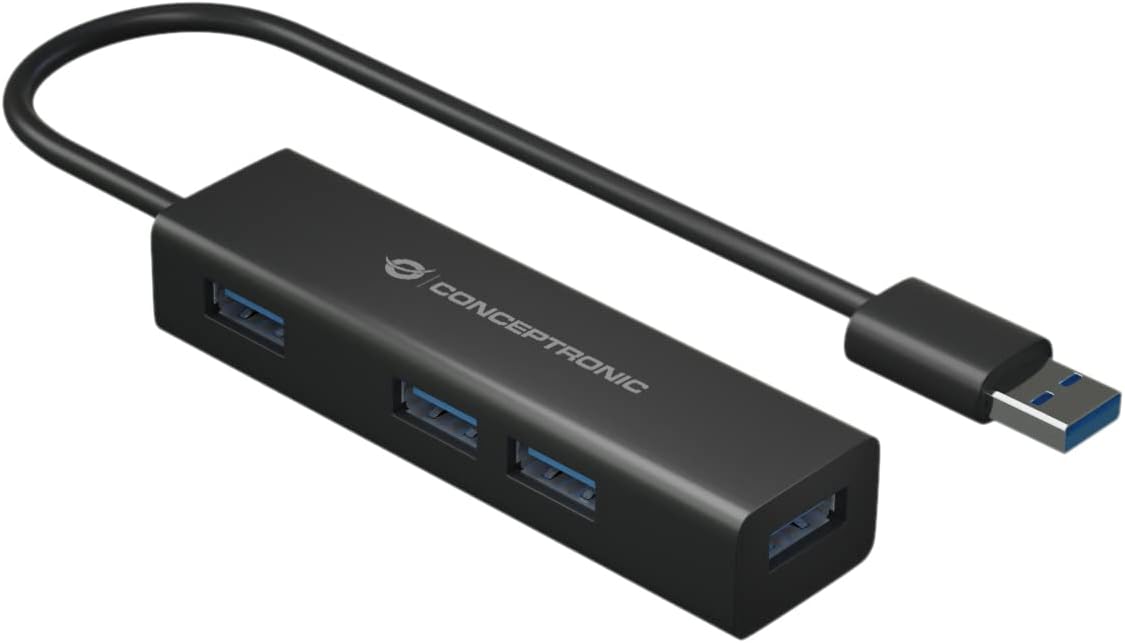 CONCEPTRONIC Conceptronic HUBBIES06B USB 3 2 Gen 1 3 1 Gen 1 Type A 5000 Mbits s Black