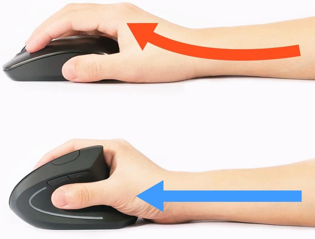 Equip 245110 Ergonomic Wireless Mouse Left and Right Handed Black