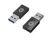 Conceptronic DONN10G Adaptor USB3.0 / USB-C / Pack of 2 Black