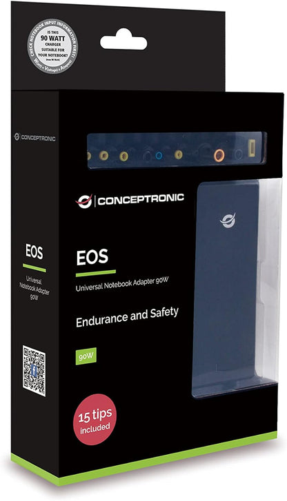 ALIMENTADOR CONCEPTRONIC PORTATIL 90W 15TIPS