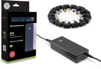 ALIMENTADOR CONCEPTRONIC PORTATIL 90W 15TIPS