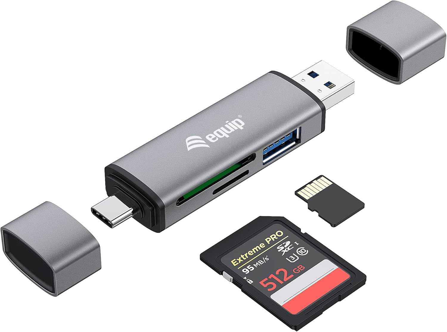 Equip USB 3.0 HUB OTG SB-C & USB-A SD/MicroSD Card Reader
