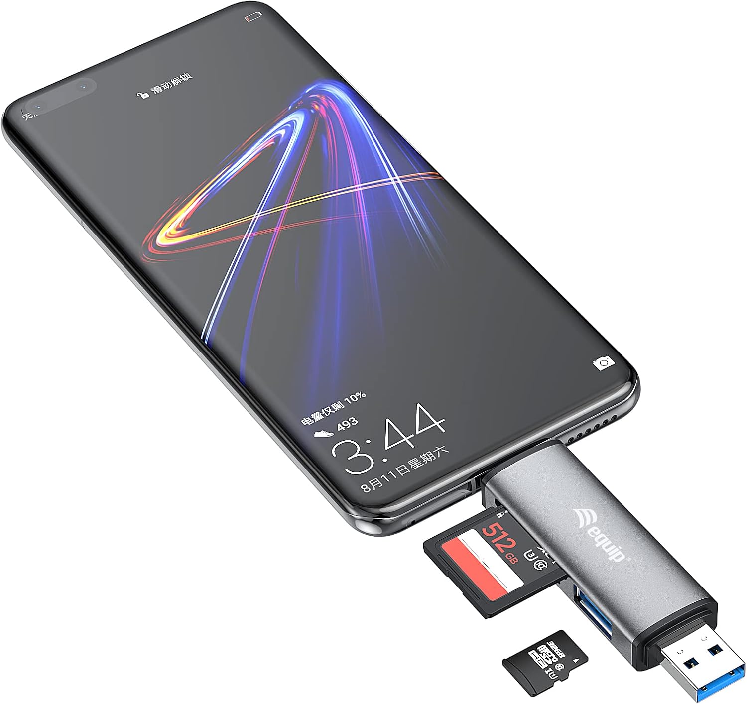 Equip USB 3.0 HUB OTG SB-C & USB-A SD/MicroSD Card Reader