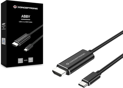 Conceptronic ABBY04B USB-C to HDMI 4K30Hz 2.00m Adapter Cable