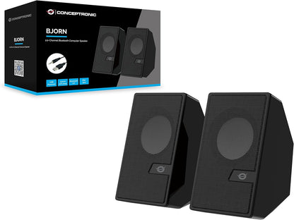 Conceptronic BJORN02B 2.0 Channel Computer Speaker 6 Watt with Bluetooth including Remote Control