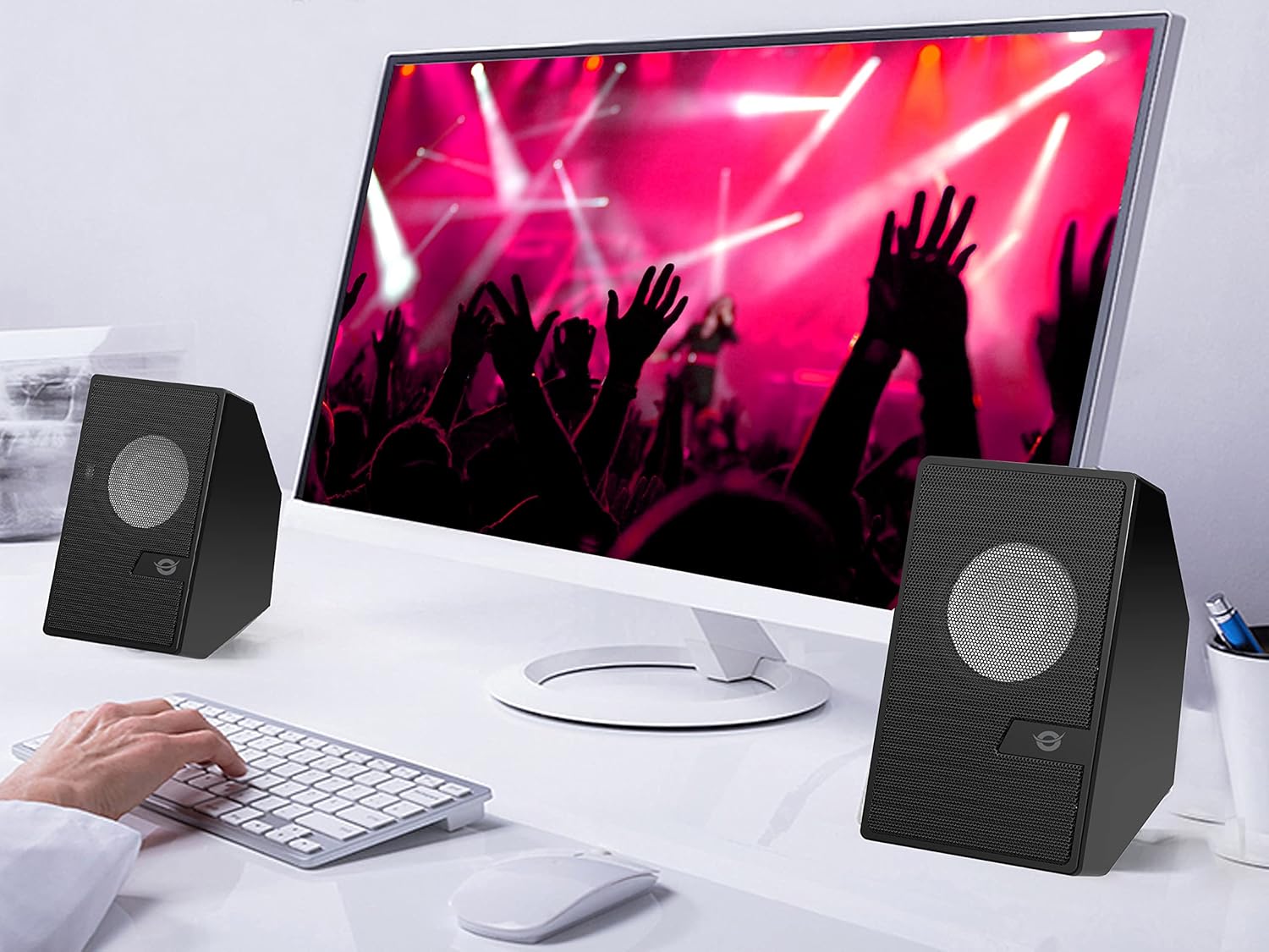 Conceptronic BJORN02B 2.0 Channel Computer Speaker 6 Watt with Bluetooth including Remote Control