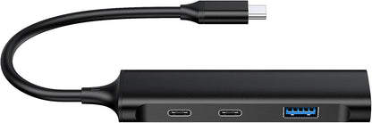 Conceptronic HUBBIES12B 4-Port USB 3.2 Gen 1 Hub USB-C x 2 USB-A x 2 Aluminum Housing