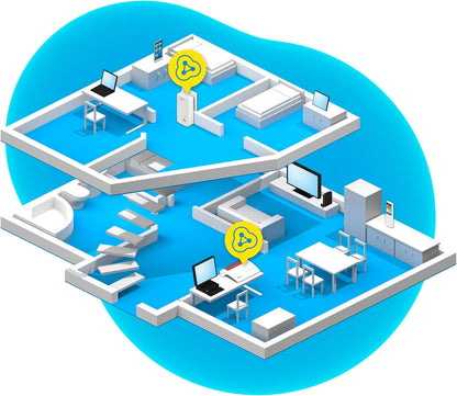 AVM FRITZ!Powerline 1260 WLAN Adattatore singolo / estensore di rete 1.200 MBit/s PLC, conforme a IEEE P1901, 1200 Mbps, base WiFi AC integrata, Mesh, 1 porta Gigabit, versione internazionale