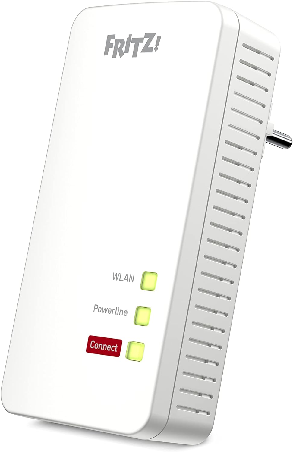 AVM FRITZ!Powerline 1260 WLAN Adattatore singolo / estensore di rete 1.200 MBit/s PLC, conforme a IEEE P1901, 1200 Mbps, base WiFi AC integrata, Mesh, 1 porta Gigabit, versione internazionale