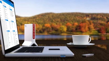 AVM FRITZ!Box 6820 LTE Edition International, Modem Router 4G/3G con Wi-Fi N 450 Mbit/s, 1x LAN Gigabit, SIM Slot, Interfaccia in italiano