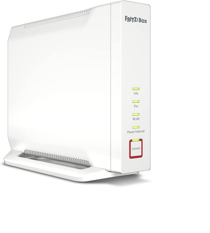 AVM Box 4060 Edition International, Router Wi-Fi 6 Tri Band Fino A 6.000 Mbit, S, Wan A 2.5 Gb, 3X Lan Gb, 1X Usb, Access Point, Mesh, Base Dect, Media Server, Interfaccia In Italiano, Bianco