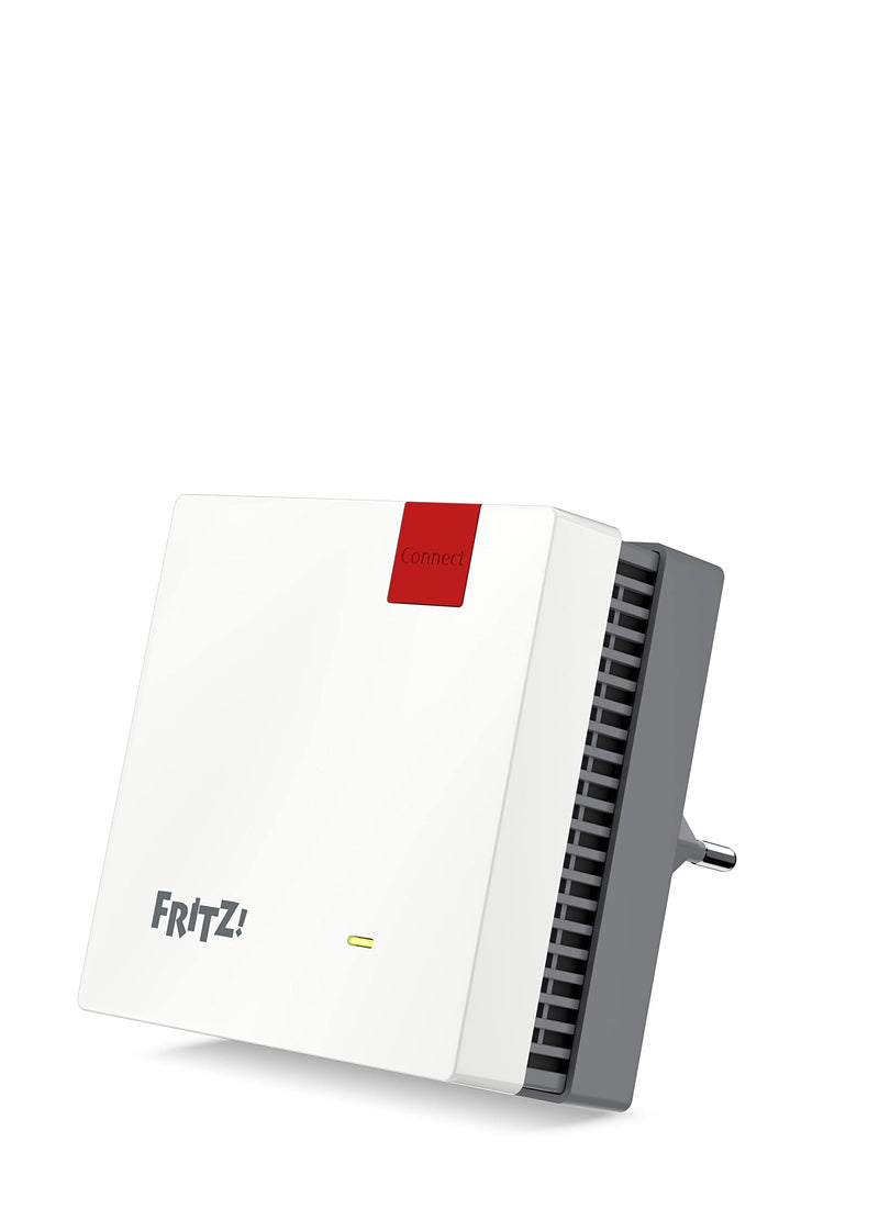 AVM FRITZ!Repeater 1200 AX Edition International, Ripetitore - Wi-Fi 6 extender Dual Band con 2.400 Mbit/s (5 GHz) & 600 Mbit/s (2,4 GHz), Mesh, Access Point, 1x Gigabit LAN, Interfaccia in italiano