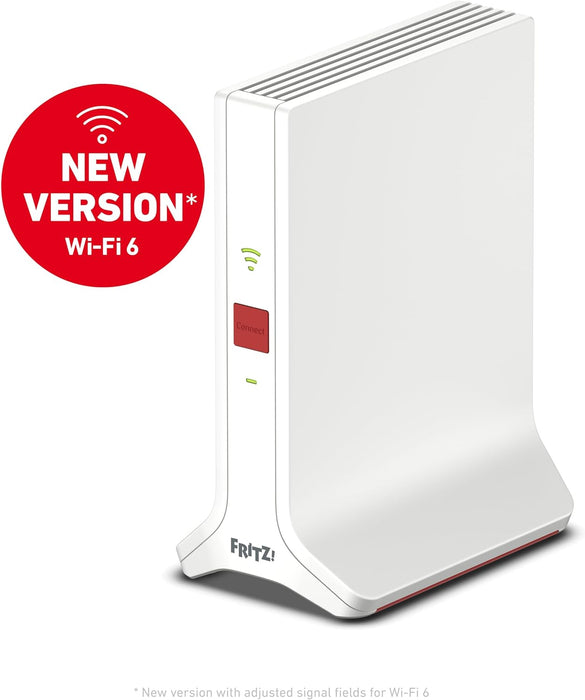 AVM FRITZ!Repeater 3000 Ax Edition International, Ripetitore Wi-Fi 6 Extender Triband Veloce Fino A 4.200 Mbit, S, Mesh, Access Point, 2X Gigabit Lan, Interfaccia In Italiano 20002991, Bianco
