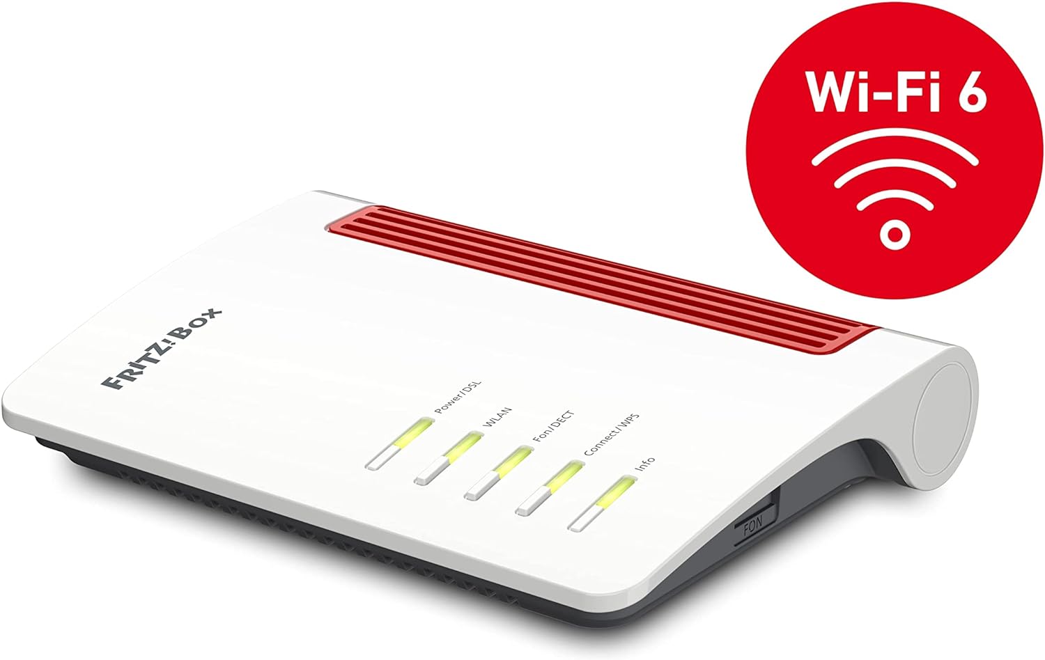 AVM FRITZ!Box 7510 Edition International, Modem Router Wi-Fi 6 Con 600 MBit/s (2,4 GHz), ADSL/VDLS Fino A 300 MBit/s, Mesh, Base DECT, Media Server, Interfaccia In Italiano