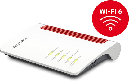 AVM FRITZ!Box 7510 Edition International, Modem Router Wi-Fi 6 Con 600 MBit/s (2,4 GHz), ADSL/VDLS Fino A 300 MBit/s, Mesh, Base DECT, Media Server, Interfaccia In Italiano