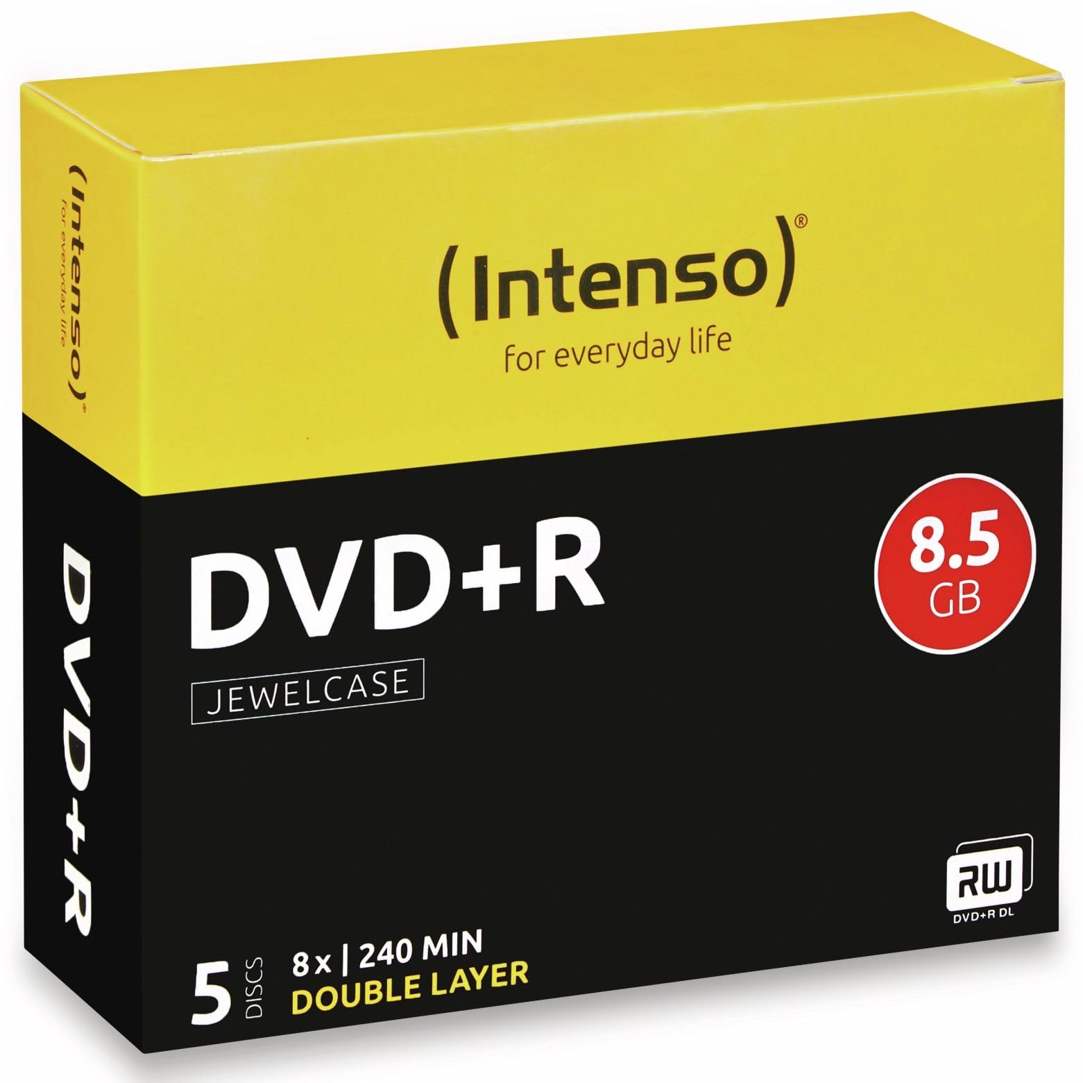 Intenso 4311245 - Caja para DVD+R DL (8,5 GB, 5 unidades