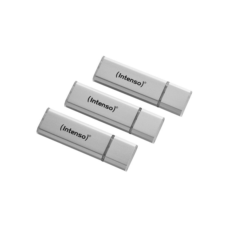 Intenso Alu Line 3x 32 GB USB 2.0 Memory Stick Silver Pack of 3