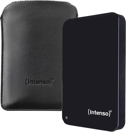 Intenso Memory Drive Portable Hard Drive 4TB, Portable External Hard Drive with Case - 2.5 Inches, 5400 rpm, 8 MB Cache, USB 3.0 Black