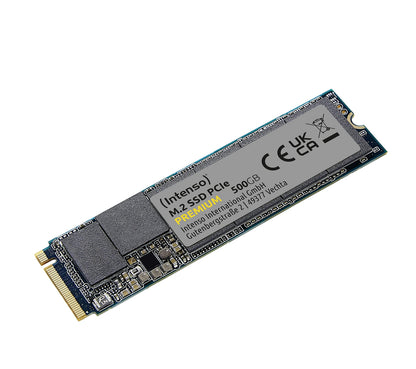 Intenso 500GB M.2 SSD PCIe Premium, up to 2100 MB/s, (PCI Express Gen.3x4 NVMe 1.3, Solid State Drive