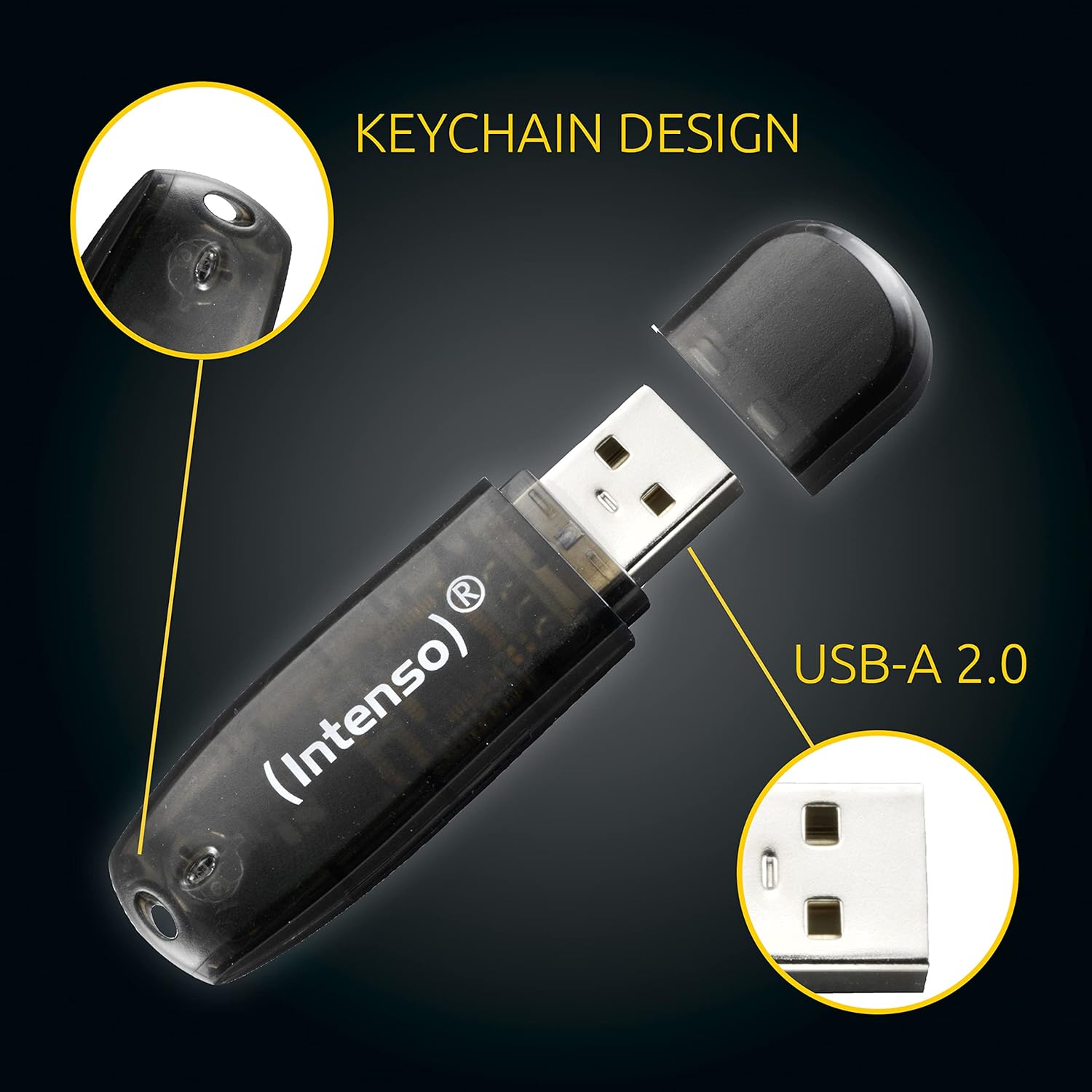 Intenso Rainbow Line USB 2.0 Flash Drive 3 x 32 GB Yellow Red and Black