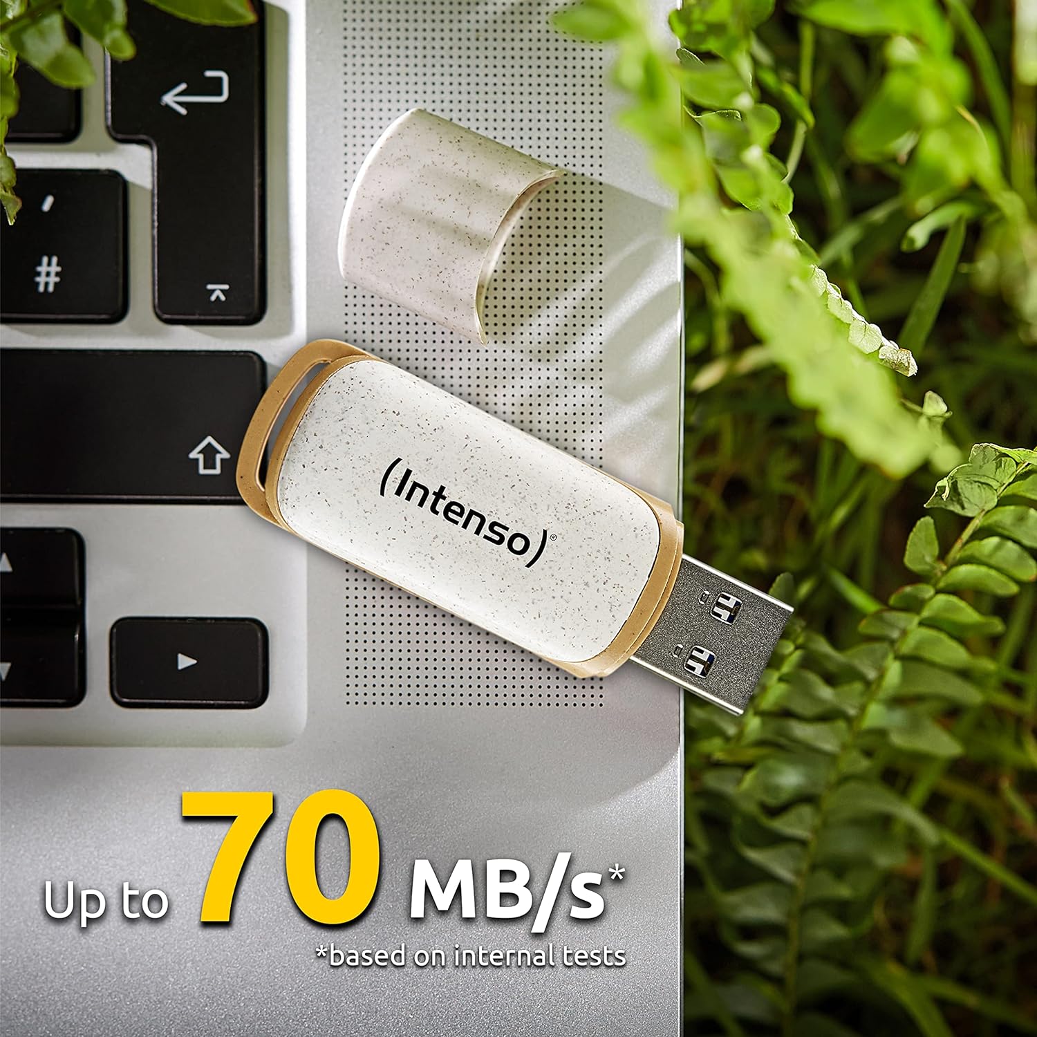Intenso USB Stick USB 3.2 Gen 1x1 Green Line 32GB, beige/braun