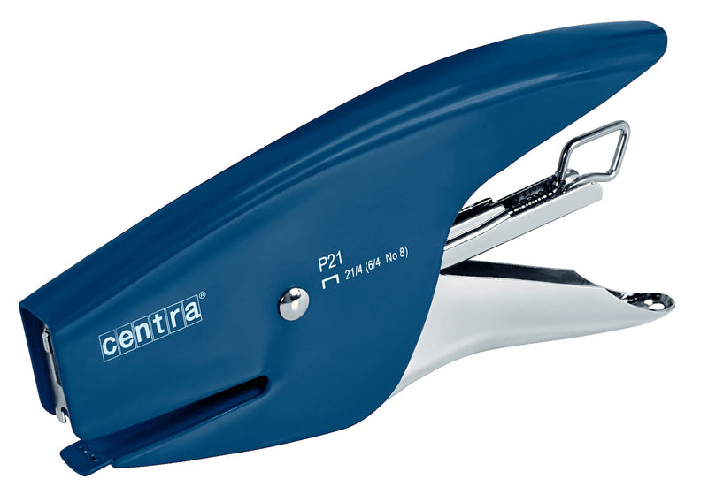 Esselte Centra Cucitrice a Pinza P21, Compatibile con Punti 21/4 mm, Blu, 626152