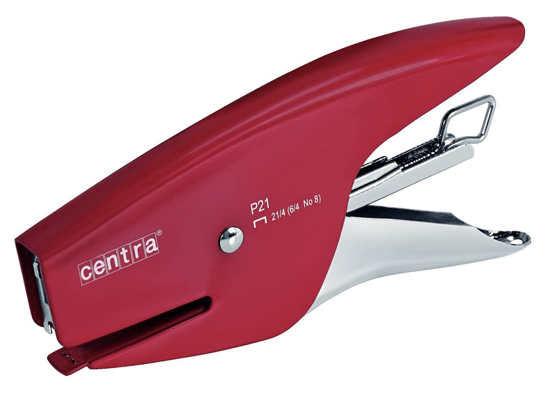 Esselte Centra Cucitrice a Pinza P21, Compatibile con Punti 21/4 mm, Rosso, 626153